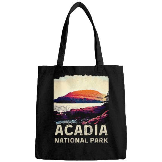 Retro Acadia National Park Perfect for Hiking and Camping Bags