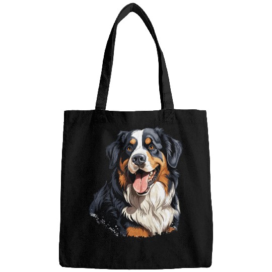Bernese Mountain Dog Breed Lover Cute Graphic Bags