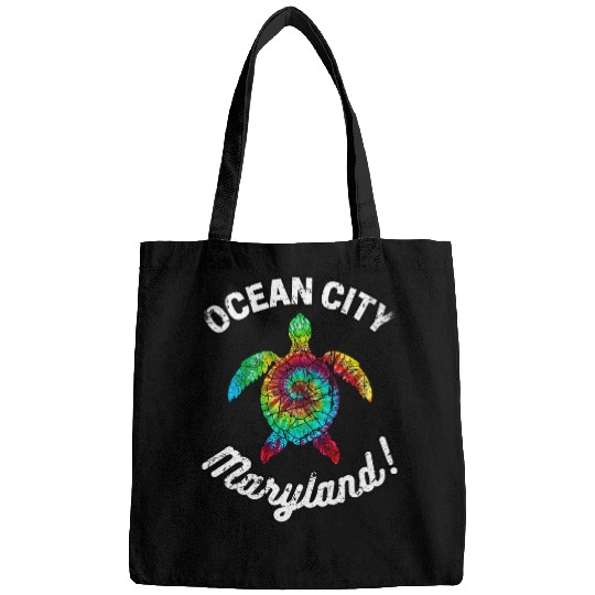 Turtle Pet Ocean City Maryland Tie Dye Boho Turtle Turtles Distressed Bags