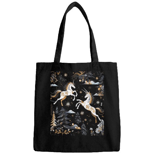 Van Gogh Style Winter Solstice Christmas Unicorns 25 Bags