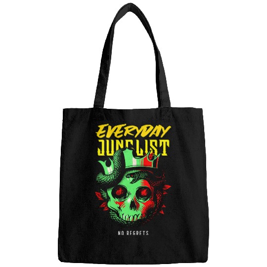 Skeletons Skulls Drum N Bass Music Liquid Skull Jungle EDM DnB Skull Bags