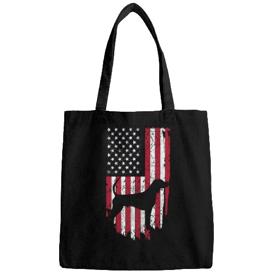 Black Tan Coonhound Dog Silhouette  s 4th Of July USA Bags