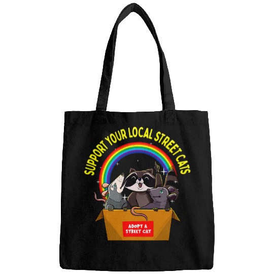 Raccoon Pet Support Team Trash Funny Opossum Raccoon Rat Bags