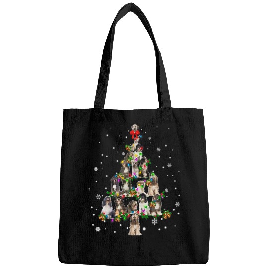 Cute Tibetan Terrier Dog Christmas Tree Gift Decoration xmass Tree Bags
