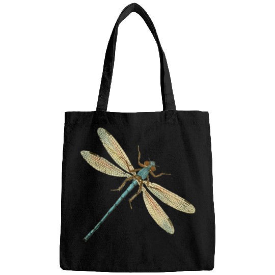 Cute dragonfly wings antique dragonfly illustration 26 Bags