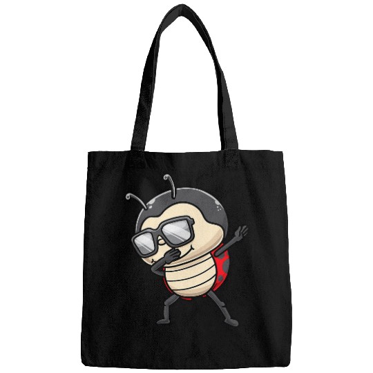 Dabbings Ladybug With Sunglasses Insectologist Ladybird Bags