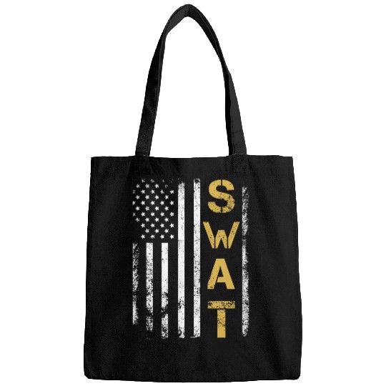 Retired SWAT American Flag Police Officer Thin Blue Line Bags