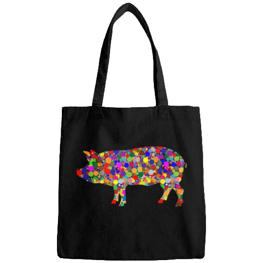Colorful Polka Dot Pig International Dot Day Bags