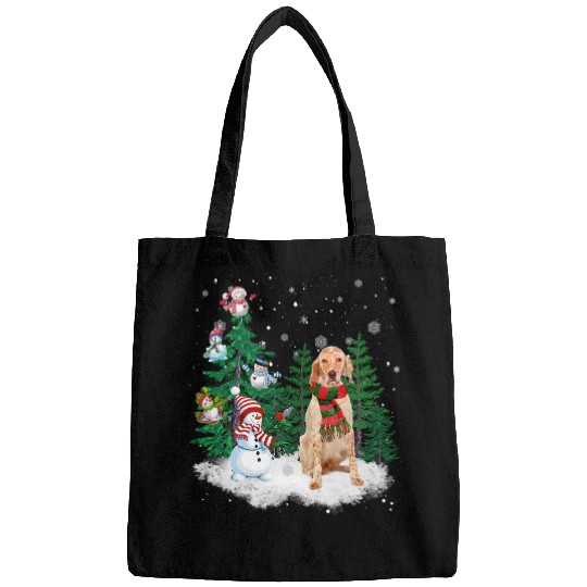 English Setter Dog Christmas Snowman xmass Tree Pajama Bags