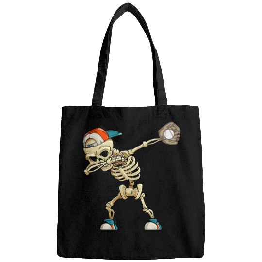 Baseball Expert Spooky Scary Skeletons Baseball Player Bags
