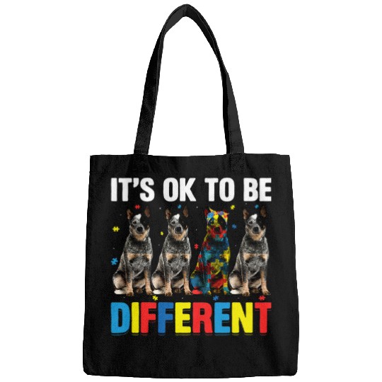 autism awareness australian cattle s dog dad dog mom 1 Bags