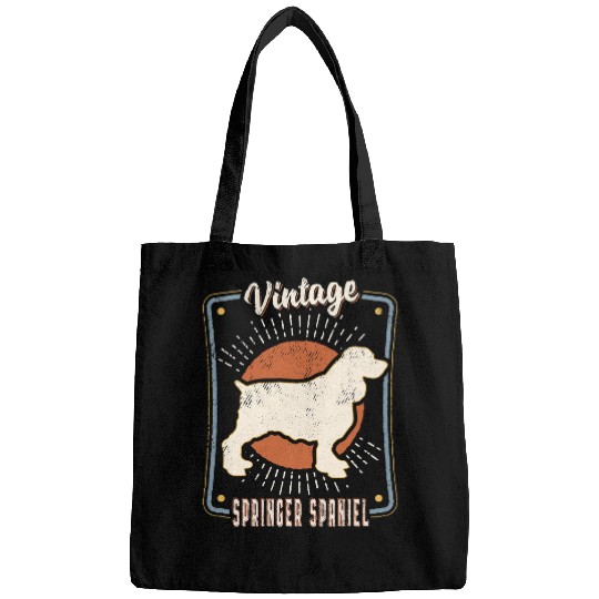 Springer Spaniel vintages Retro Classic Dog Love Bags