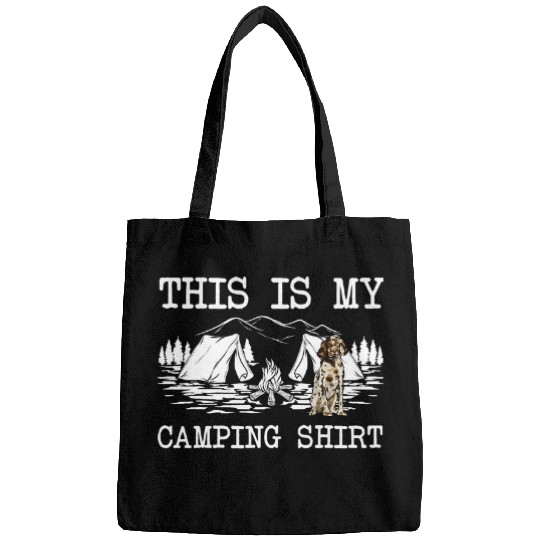 Campfire English Setter Dog This Is My Camping Bags