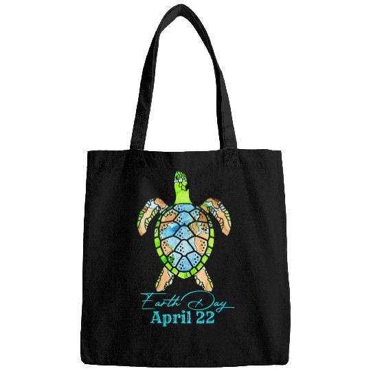 Turtle Pet planet love world environment earth day 7 Bags