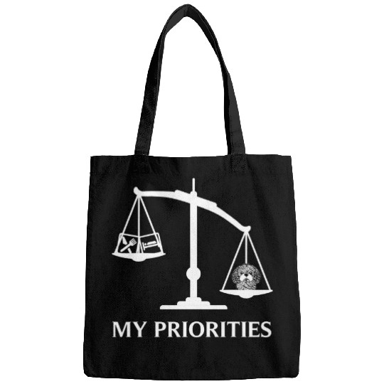 Discover My Priorities Shih Tzu Tips Scale Art Bags