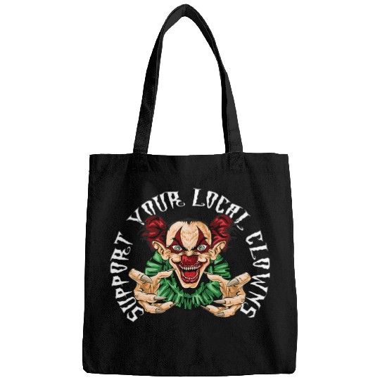 Creepy Halloween Clown Face crazys Horror Circus Costume Meme Bags