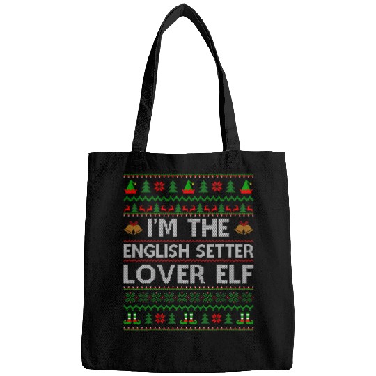 Family Matching Ugly The English Setter Lover Elf Christmas Bags