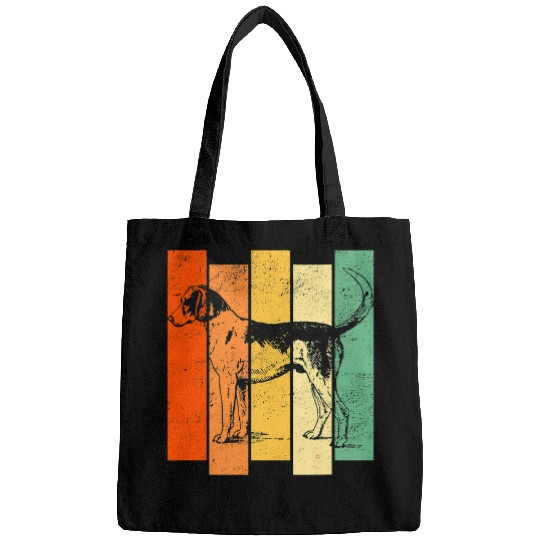 Foxhound Hunting Dog Lover Pet Retro Vintage Bags