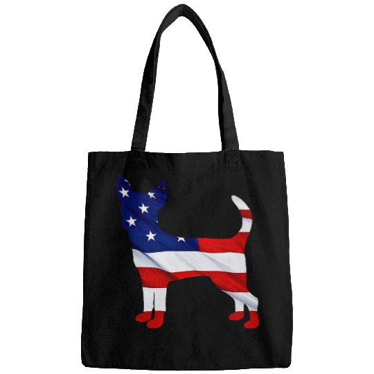 4th of July Independence Day USA American Flag Chihuahua Bags