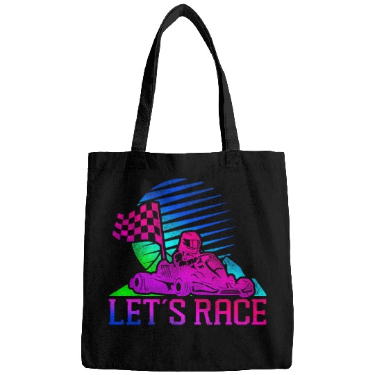 Go Kart Racing 80s 90s Retro Lets Race Bags