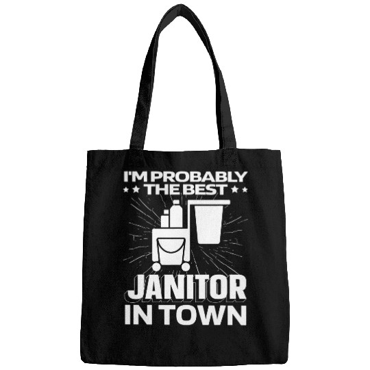 Funny Janitor Custodian Caretaker 2Janitor Bags