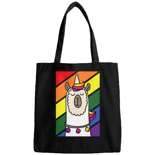 LGBT Pride Gay Llama LGBTQ Funny Alpaca Unicorns Rainbow Pride Ally Bags
