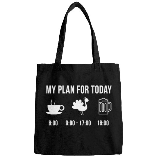 Funny Peacock Animal Zookeeper Wildlife My Plan For Today 22 Bags