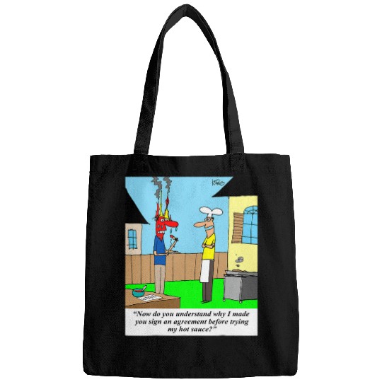 Exclusive BBQ Hot Sauce Comic by Artist Jerry King Bags