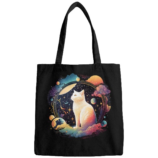 Astronaut Cat or Funny Space Cat on Galaxy Cat Bags