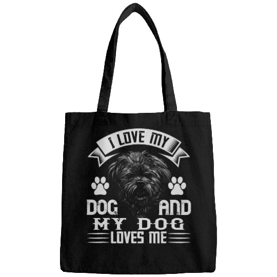 I love my dog Shih Tzu dog design Bags