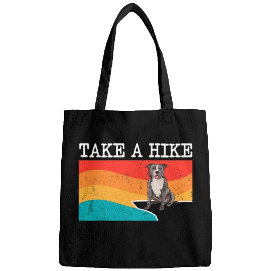 Hiking Hiker Funny Take A Hike Staffordshire Bull Terrier Graphic Hike Bags