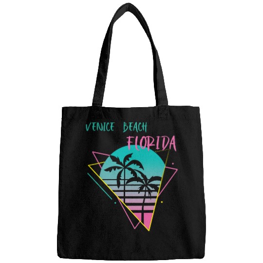 Surf Life Venice Florida Palm trees Retro Ocean Surfing Bags