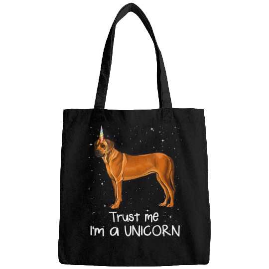 Funny Rhodesian Ridgeback Trust Me Im A Unicorns Dog Bags