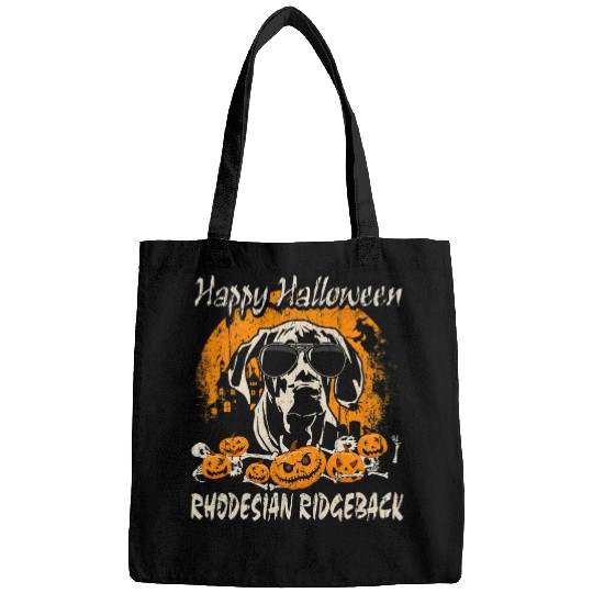 Happy Halloween Rhodesian Ridgeback Retro Dog Funny Bags