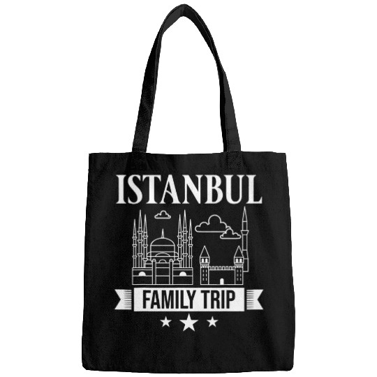 Istanbul Turkey City Trip Skyline Map Travel Bags