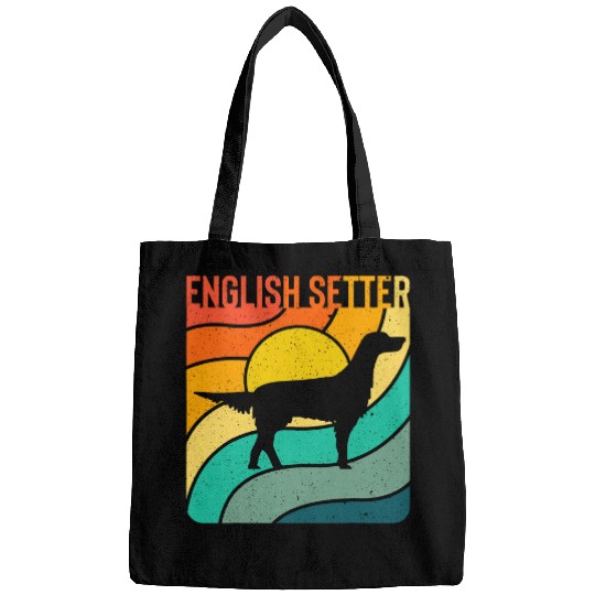 English Setter vintages Retro Dog Mom Dad Gift Bags