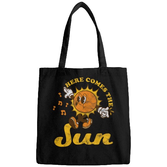 Here Comes The Sun Positive Person Retro Inspirational Music Bags