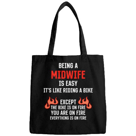 Being a Midwife Is Easy Funny Doula Humor Birth Attendant 21 Bags