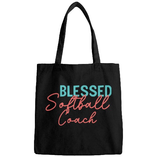 Blessed Softball Coachs Christian Bags