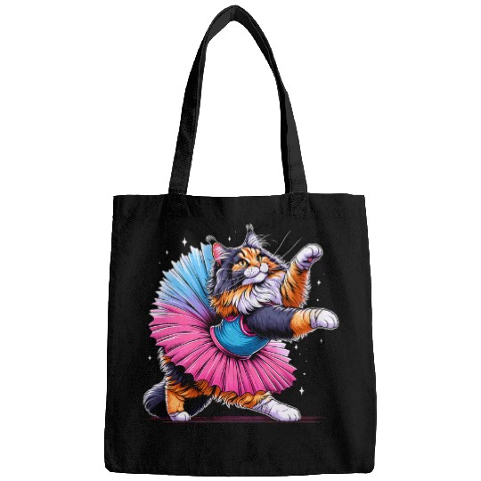 Ballerina Maine Coon Cat Dancing Bags