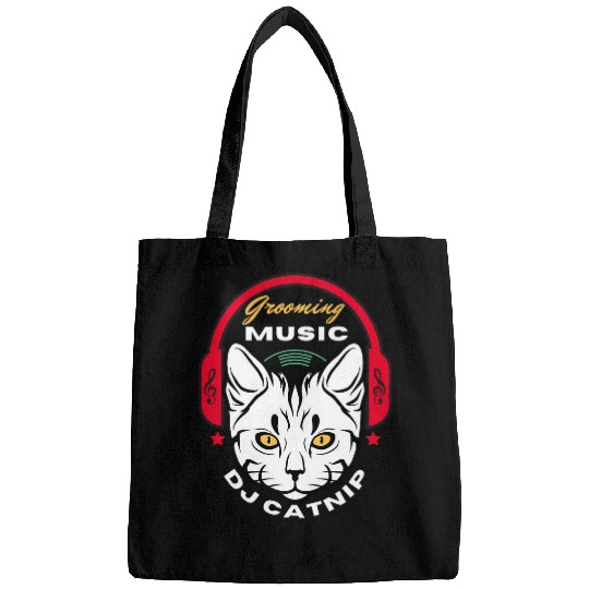 DJ Catnip Its All About Grooming To The Music Funny Cats 1 Bags