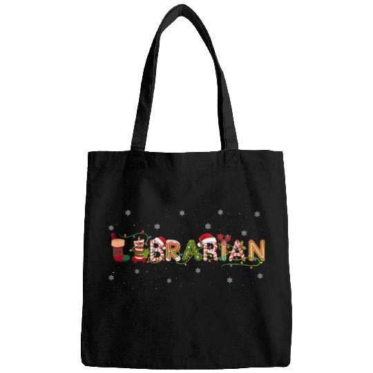 Reading Book Merry Christmas Tree Love Reading Books Librarian Reader Bags
