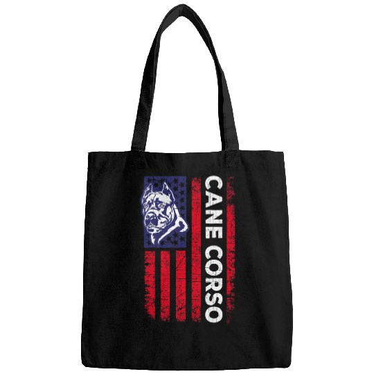 Cane Corso American Flag Italian Mastiff Dog Lover Bags