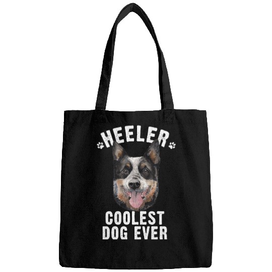 Funny Cute Blue Heeler Dog Face For Dog Lover Dog Mom Dad Bags