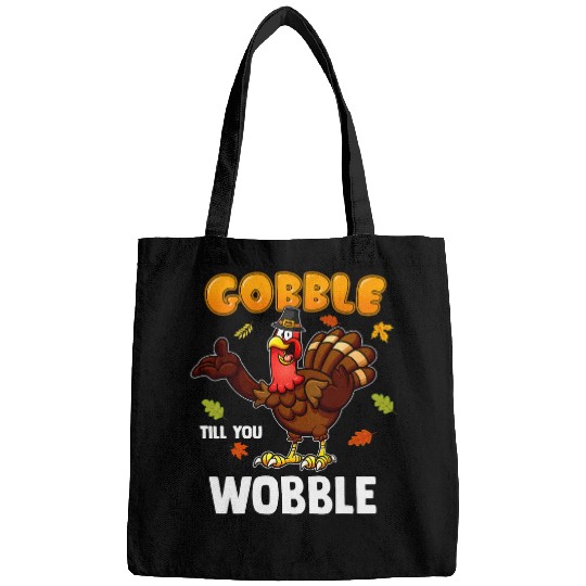 Kids Gobble Till You Wobble Turkey Thanksgiving Family Bags