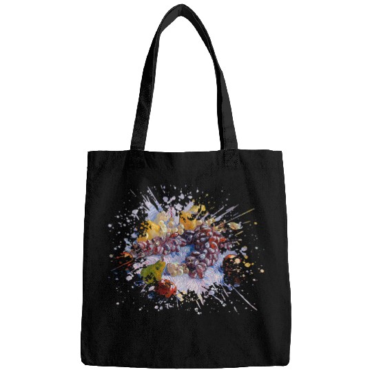 Famous Art Grapes Lemons Pears Apples by Van Gogh Stylish Bags