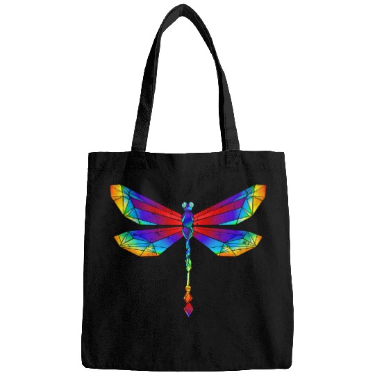 Funny Spirit Animal Kawaii Dragonfly Icon Grunge Bags