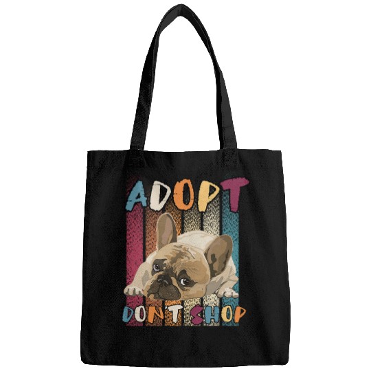 Adopt Dont Shop Animal Rescue Pug French BullDog Frenchie Bags