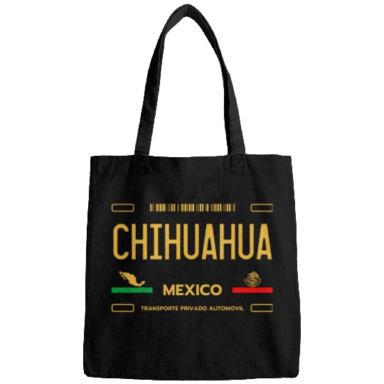 Chihuahua Mexico License Plate Aesthetic Chihuahua Bags