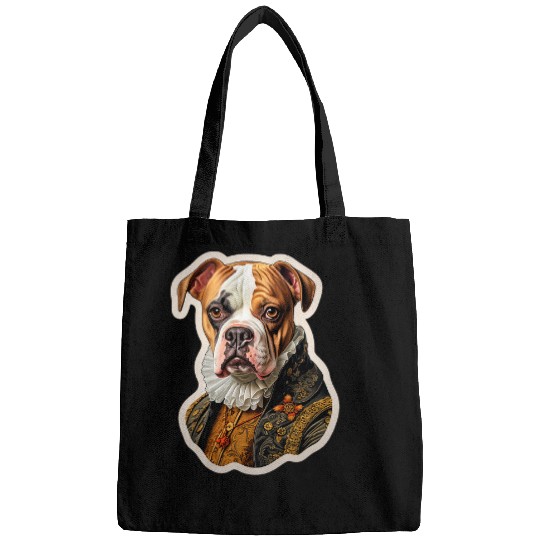 Baroque Renaissance Boxer Bull Dog Portrait Bags